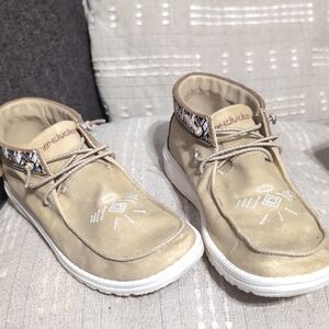 Hey Dude Beige Ankle Boots
